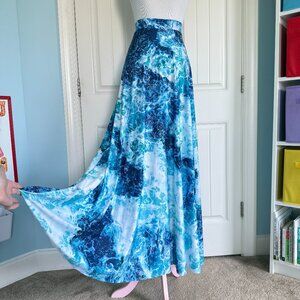 Blue Marble Maxi Skirt